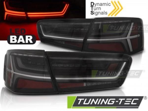 LED Lightbar Rückleuchten für Audi A6 4G  Limo 11-14 Schwarz dynamischer Blinker