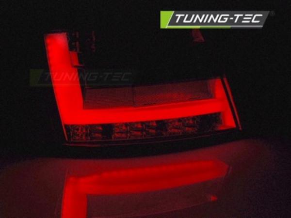 LED Lightbar Rückleuchten für Audi A6 C6 4F Limo Bj. 04-08 Rot/Chrom 6-PIN