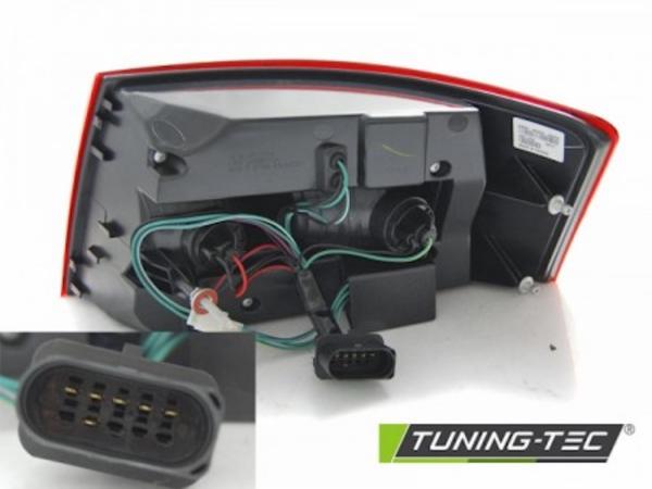 LED Lightbar Rückleuchten für Audi A6 C6 4F Limo Bj. 04-08 Rot/Chrom 6-PIN