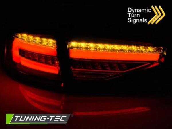 Voll LED Lightbar Rückleuchten für Audi A4 B8 (8K) Bj. 11-15 Rot/Chrom für LED