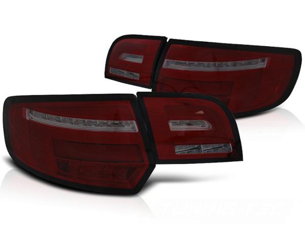 Voll LED Lightbar Rückleuchten für Audi A3 8P Sportback 08- rot/smoke dynBlinker