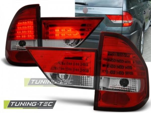 LED Rückleuchten für BMW X3 E83 Bj. 04-06 Rot/Chrom