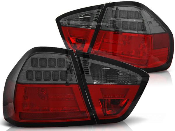 LED Lightbar Rückleuchten für BMW E90 Limo Bj. 05-08 Rot/Smoke