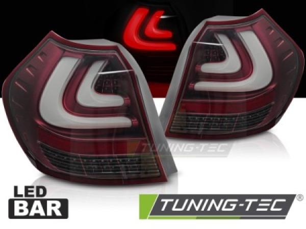 Voll LED Lightbar Rückleuchten für 1er BMW E87 Bj. 04-07 Rot/Smoke