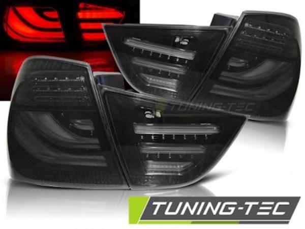 LED Lightbar Rückleuchten für BMW E90 LCI Limo Bj. 08-12 Schwarz Smoke