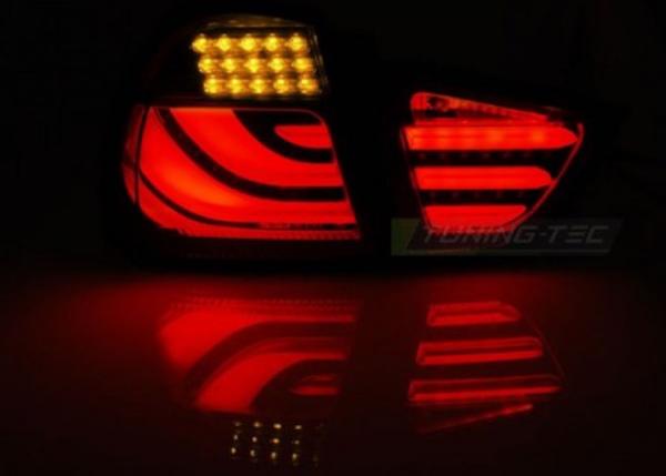 LED Lightbar Rückleuchten für BMW E90 LCI Limo Bj. 08-12 Schwarz Smoke