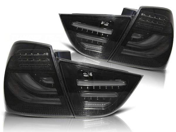 LED Lightbar Rückleuchten für BMW E90 LCI Limo Bj. 08-12 Schwarz Smoke
