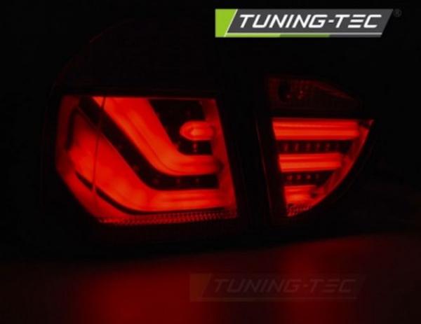 LED Lightbar Rückleuchten für BMW E91 Touring Bj. 05-08 Rot/Chrom