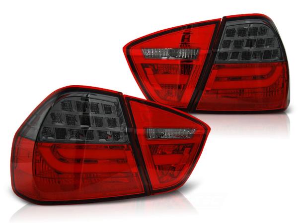 LED Lightbar Rückleuchten für BMW E90 Limo Bj. 05-08 Rot/Smoke