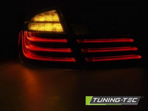 LED Lightbar Rückleuchten für BMW F10 Bj. 10-13 Schwarz/Chrom LCI Optik