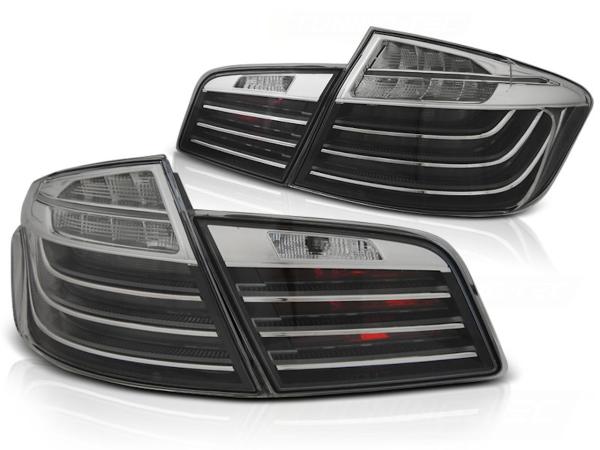 LED Lightbar Rückleuchten für BMW F10 Bj. 10-13 Schwarz/Chrom LCI Optik