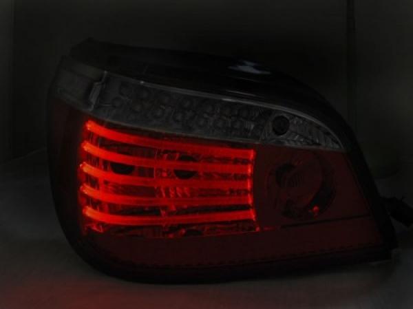 LED Rückleuchten für BMW E60 LCI Limo Bj. 07-10 Rot/Chrom dynamischer Blinker