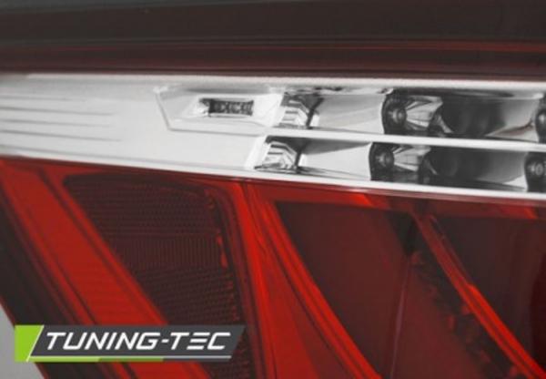 LED Lightbar Rückleuchten für BMW E60 LCI Limo Bj. 07-10 Rot/Chrom