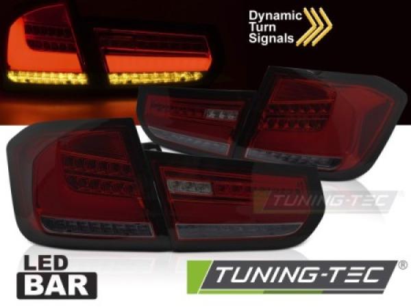 Voll LED Rückleuchten für BMW F30 Limo Bj. 11-15 Rot/Smoke dynamischer Blinker