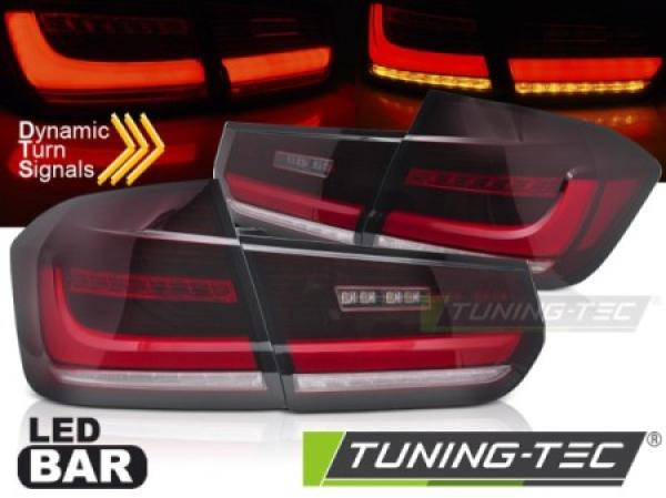 Voll LED Rückleuchten für BMW F30 Limo Bj. 11-19 Rot/Chrom dynamischer Blinker