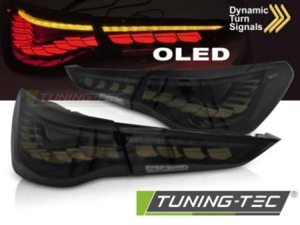 OLED Upgrade VOLL LED Rückleuchten Set für BMW 4er G22/G23 Coupe/Cabrio 20+ schwarz/rauch mit dyn. Blinker