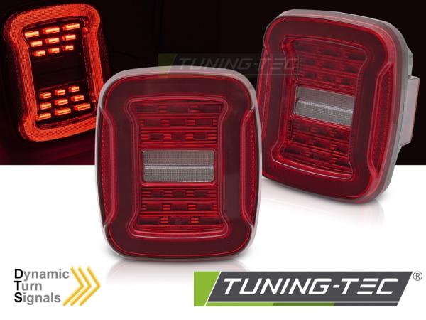 VOLL LED Upgrade Design Rückleuchten Set für Chrysler Jeep Wrangler YJ 91-96 / TJ 96-06 rot/weiß dynamisch
