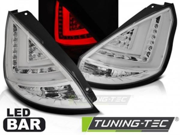 LED Lightbar Rückleuchten für Ford Fiesta MK7 Bj. 13-17 Chrom
