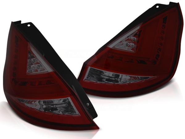LED Lightbar Rückleuchten für Ford Fiesta MK7 Bj. 13-17 Rot/Smoke