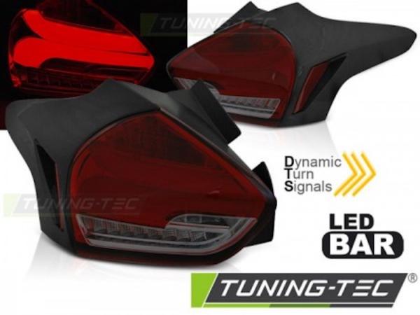 LED Lightbar Rückleuchten für Ford Focus MK3 15-18 Rot/Smoke dynamischer Blinker