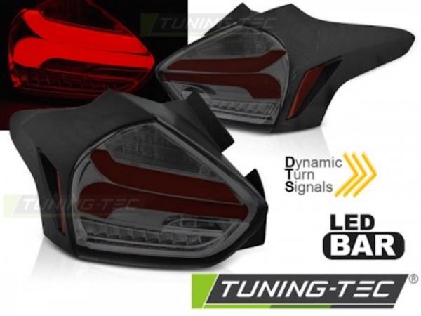 LED Lightbar Rückleuchten für Ford Focus MK3 15-18 Smoke/Rot dynamischer Blinker