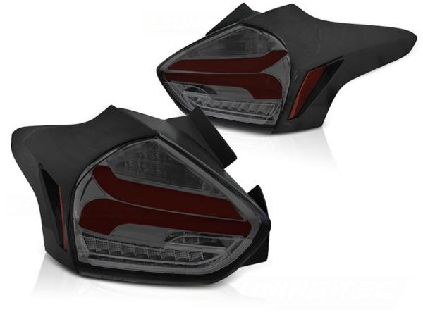 LED Lightbar Rückleuchten für Ford Focus MK3 15-18 Smoke/Rot dynamischer Blinker