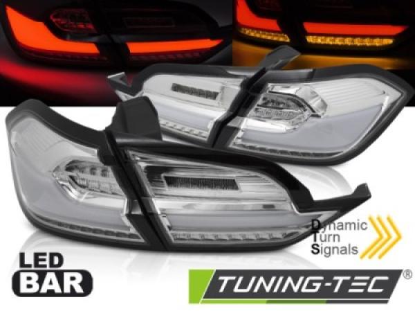 Voll LED Lightbar Rückleuchten für Ford Fiesta MK8 Bj. 17-21 Chrom