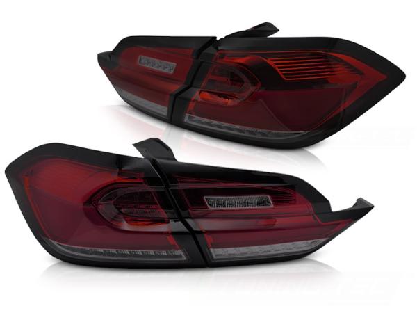 Voll LED Lightbar Rückleuchten für Ford Fiesta MK8 Bj. 17-21 Rot/Smoke