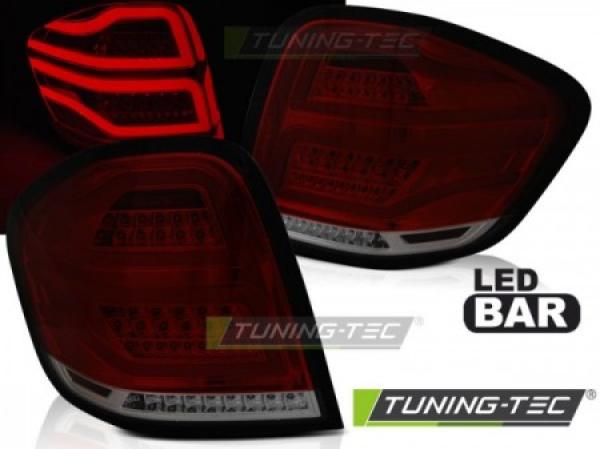 Voll LED Lightbar Rückleuchten für Mercedes M-Klasse ML W164 Bj. 08-11 Rot/Smoke