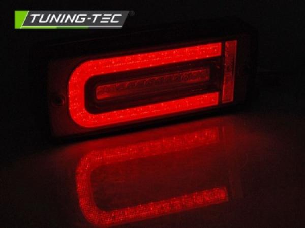 LED Lightbar Rückleuchten für Mercedes G-Klasse W463 Bj. 89 -12 Rot/Chrom