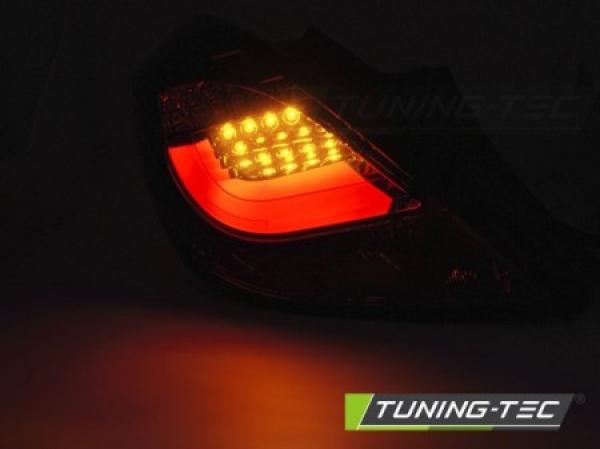 LED Lightbar Rückleuchten für Opel Corsa D (3-Türer) Bj. 06-14 Rot/Chrom