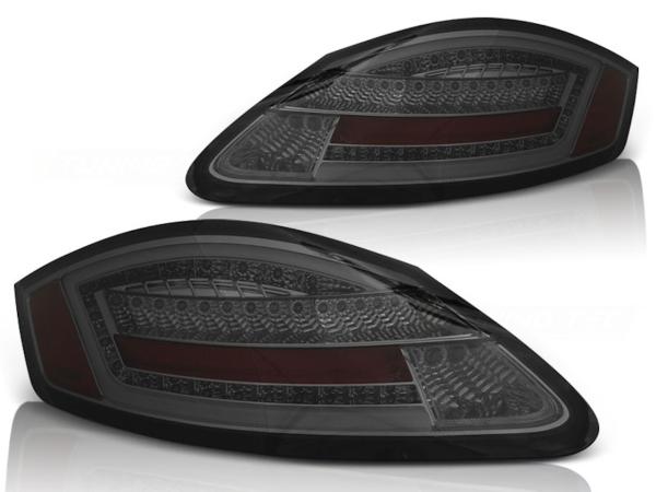 Voll LED Lightbar Rückleuchten für Porsche Boxster 987 + Cayman Bj. 04-09 Smoke