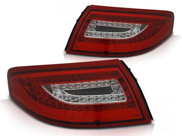 LED Rückleuchten für Porsche 911 996 Bj. 1997-2006 Rot/Chrom