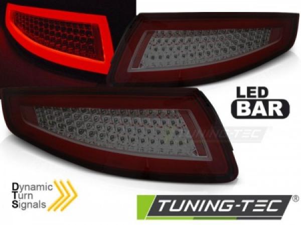Voll LED Lightbar Rückleuchten für Porsche 911 997 Bj. 04-08 Rot/Smoke