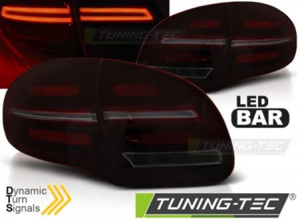 Voll LED Lightbar Rückleuchten für Porsche Cayenne 958 92A Bj. 10-14 Rot/Smoke