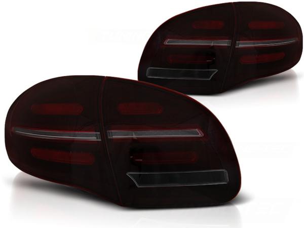 Voll LED Lightbar Rückleuchten für Porsche Cayenne 958 92A Bj. 10-14 Rot/Smoke