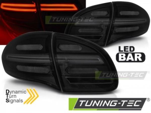 Voll LED Lightbar Rückleuchten für Porsche Cayenne 958 92A 10-14 Schwarz Smoke
