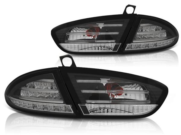 LED Rückleuchten für Seat Leon 1P1 Facelift Bj. 09-12 Schwarz
