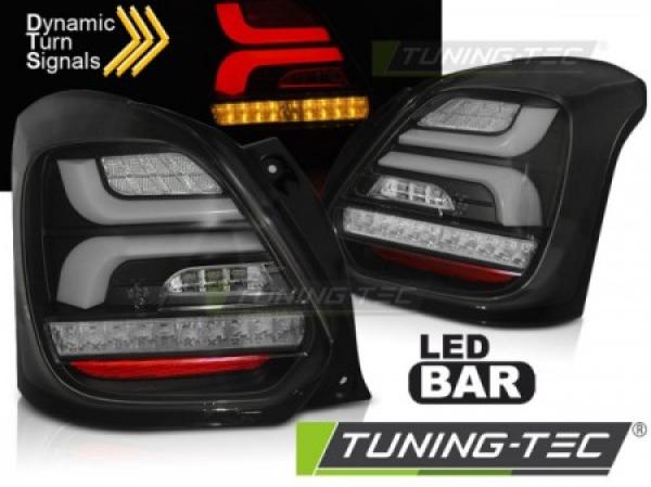 LED Lightbar Rückleuchten für Suzuki Swift V AZ 17- Schwarz dynamischer Blinker
