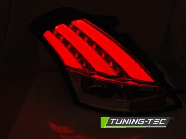 LED Lightbar Rückleuchten für Suzuki Swift IV (FZ, NZ) Bj. 10-17 Rot/Chrom