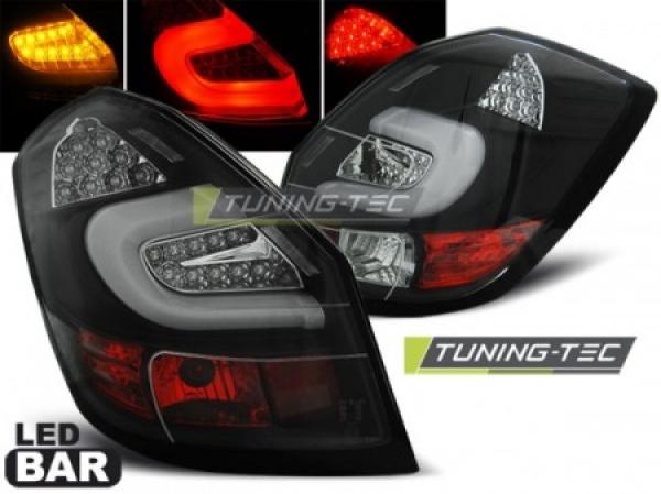 LED Lightbar Rückleuchten für Skoda Fabia II (5J) Bj. 07-14 Schwarz
