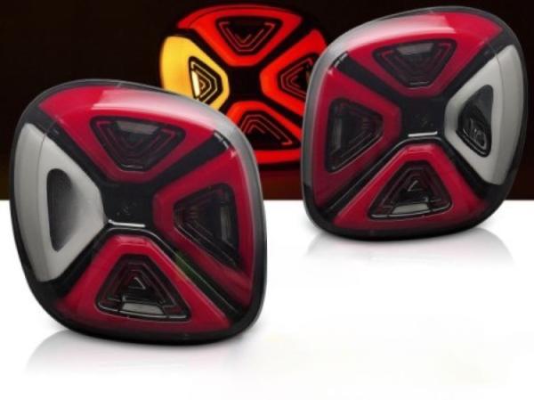 VOLL LED Lightbar Design Rückleuchten für Smart Fortwo /Forfour (453) 14-19 rot / rauch