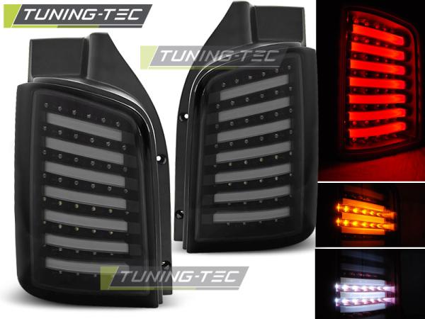 LED Lightbar Rückleuchten für VW T5 / T5 GP Bj. 03-15 Schwarz Smoke (Heckklappe)