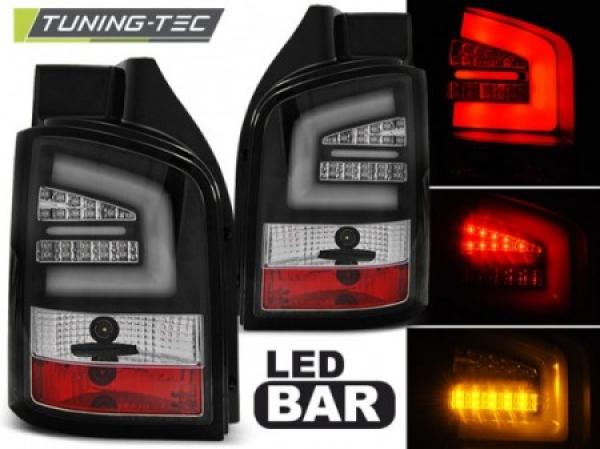 LED Lightbar Rückleuchten für VW T5 Bj. 03-09 Schwarz (Heckklappe)