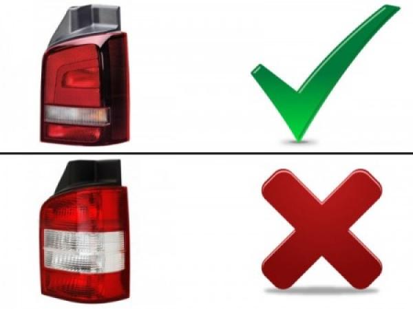 LED Lightbar Rückleuchten fürVW T5 GP Facelift Bj. 09-15 Rot/Chrom (Heckklappe)