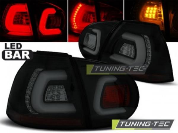 LED Lightbar Rückleuchten für VW Golf 5 (V) Limo Bj. 03-09 Schwarz Smoke