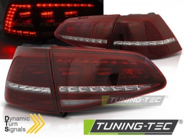 LED Rückleuchten für VW Golf 7 (VII) Limo Bj.12-17 Rot/Chrom dynamischer Blinker