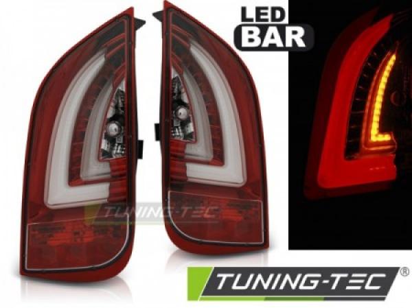 LED Lightbar Rückleuchten für VW UP! und Skoda Citigo Bj. 11-21 Rot/Chrom