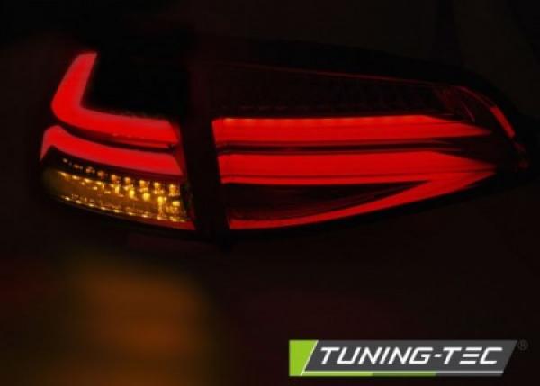 Voll LED Lightbar Rückleuchten für VW Golf 7 (VII) Limo Bj. 12-17 Rot/Smoke