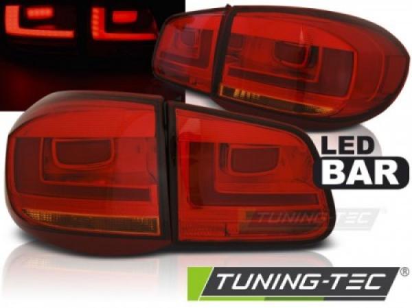 LED Lightbar Rückleuchten für VW Tiguan 5N Bj. 07-11 Rot/klar